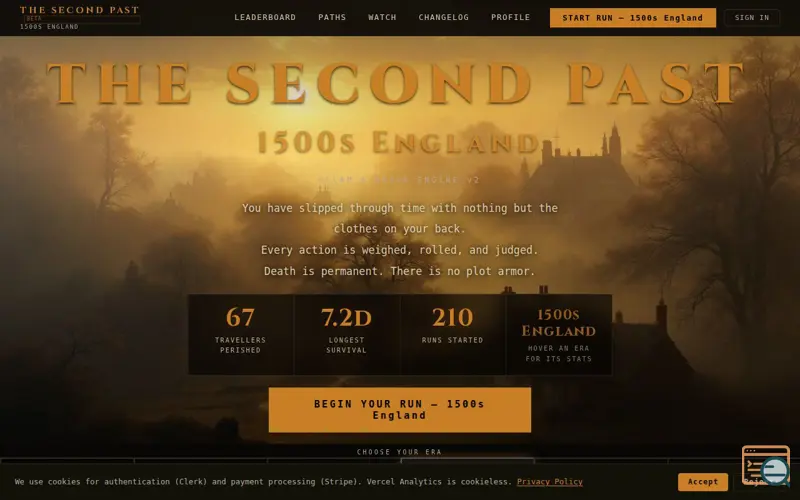 Screenshot of The Second Past — Survive History