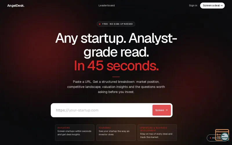 Screenshot of AngelDesk