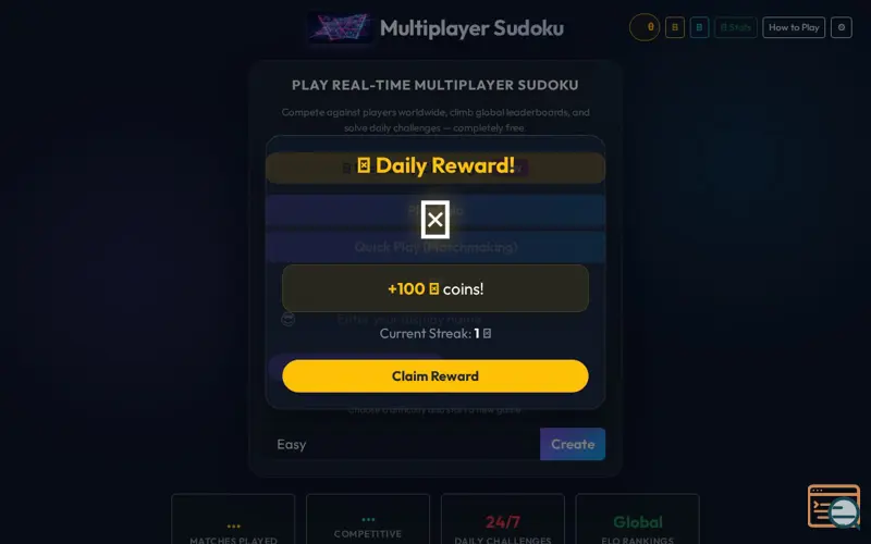 Screenshot of Multiplayer Sudoku