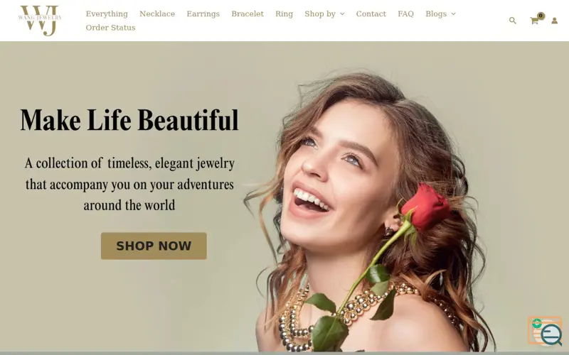 Screenshot of Wang Jewelry