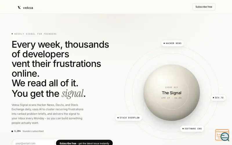 Screenshot of Veksa