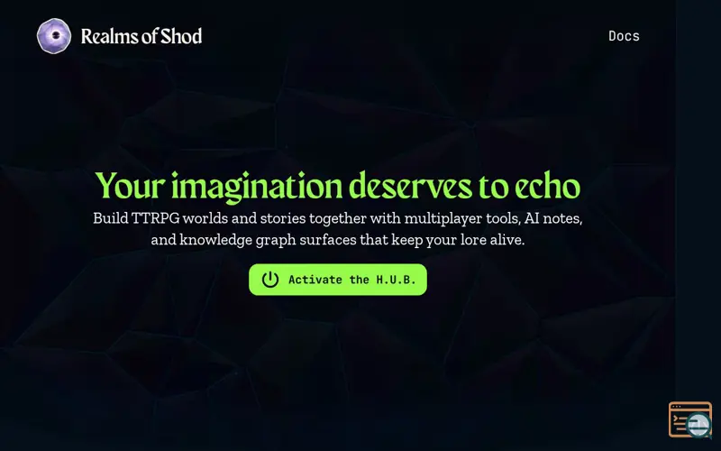 Screenshot of Realms of Shod, a launch using TanStack Query