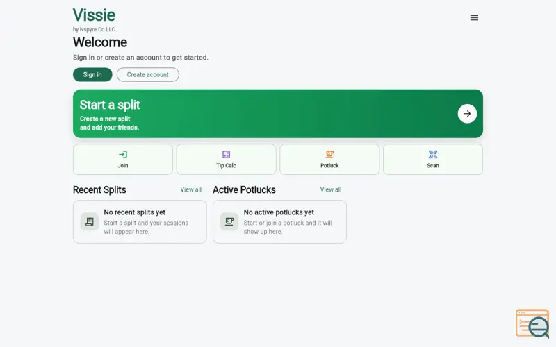 Screenshot of Vissie