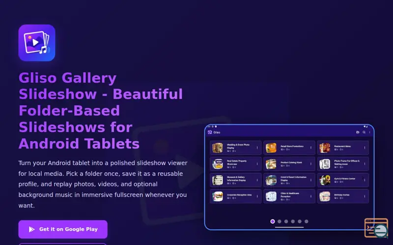 Screenshot of Gliso Gallery Slideshow