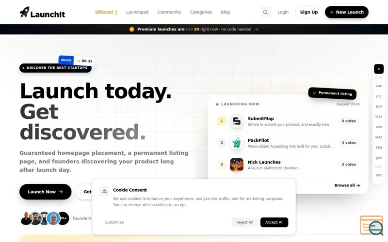 Screenshot of LaunchIt