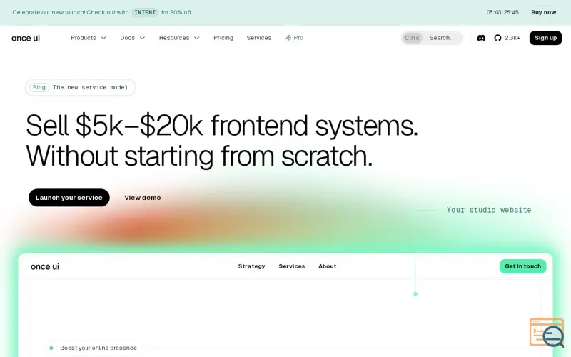 Screenshot of Magic Studio by Once UI, a launch using WeatherAPI.com