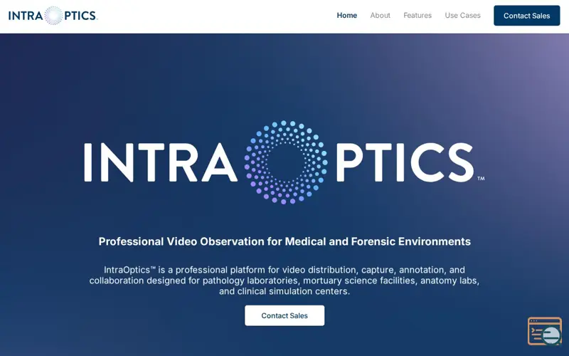 Screenshot of IntraOptics™