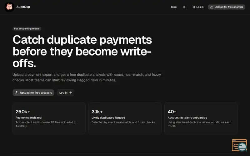 Screenshot of AuditDup