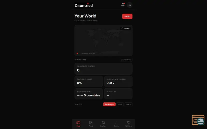 Screenshot of Countried