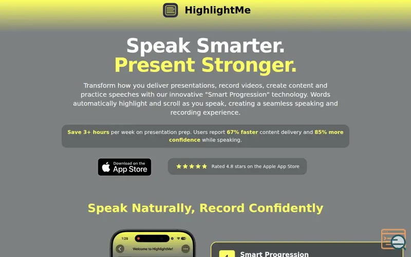 Screenshot of HighlightMe - Teleprompter