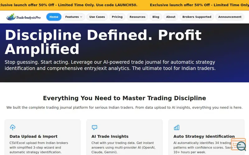 Screenshot of TradeAnalysisPro