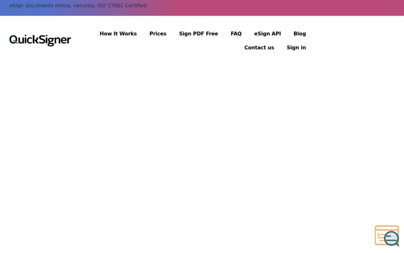 Screenshot of QuickSigner