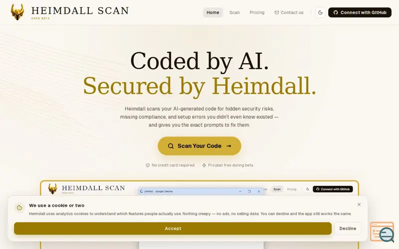 Screenshot of Heimdall Scan
