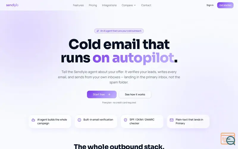 Screenshot of Sendlyio