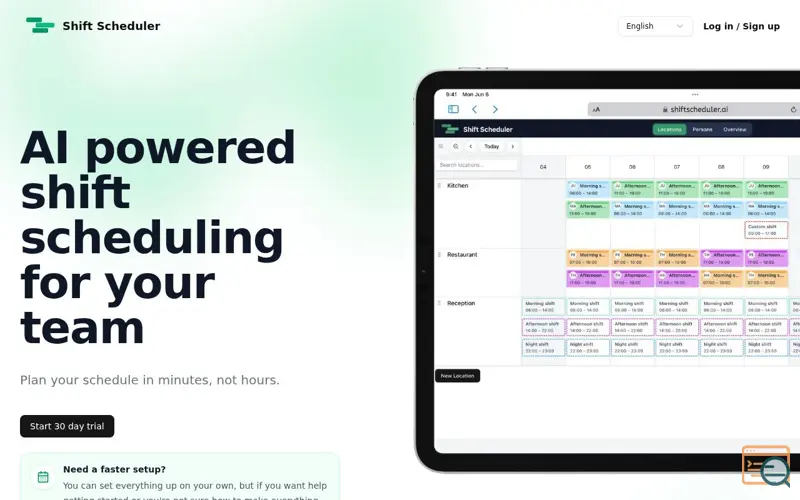 Screenshot of ShiftScheduler.ai