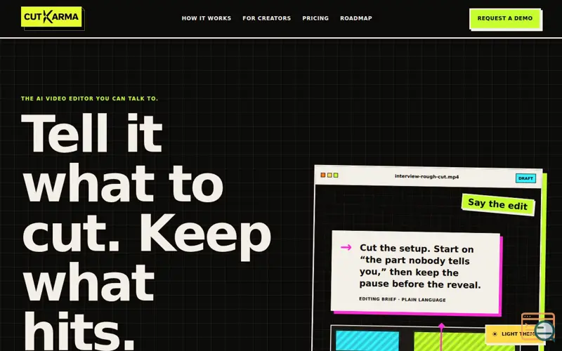 Screenshot of CutKarma