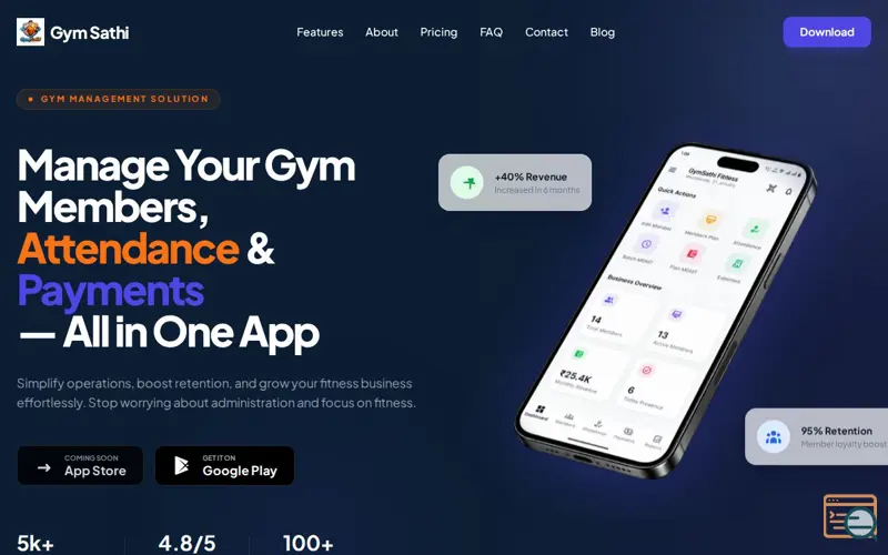 Screenshot of GymSathi
