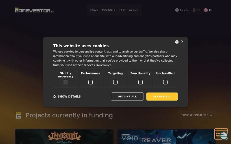 Screenshot of Gamevestor