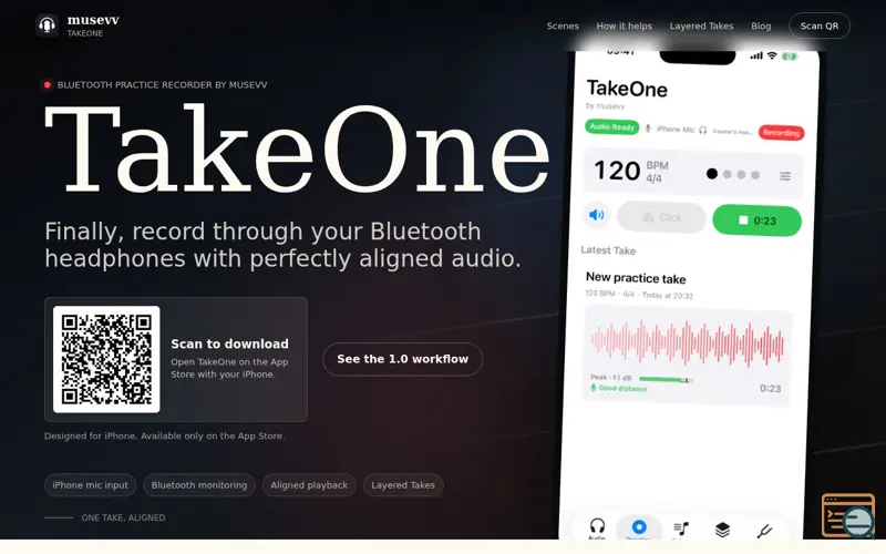Screenshot of TakeOne