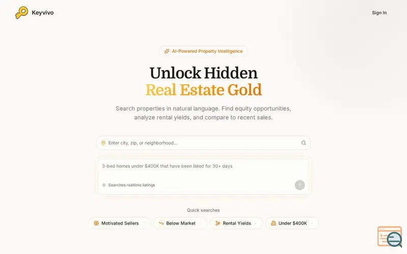Screenshot of Keyvivo