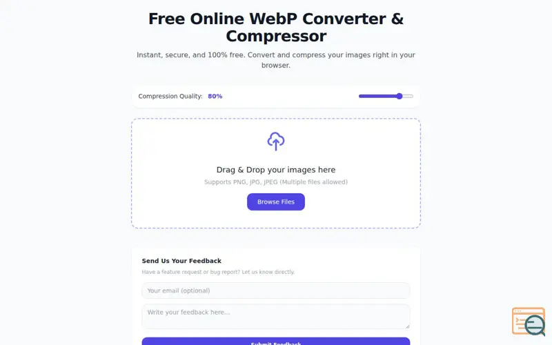 Screenshot of WebPKit, a launch using JSZip