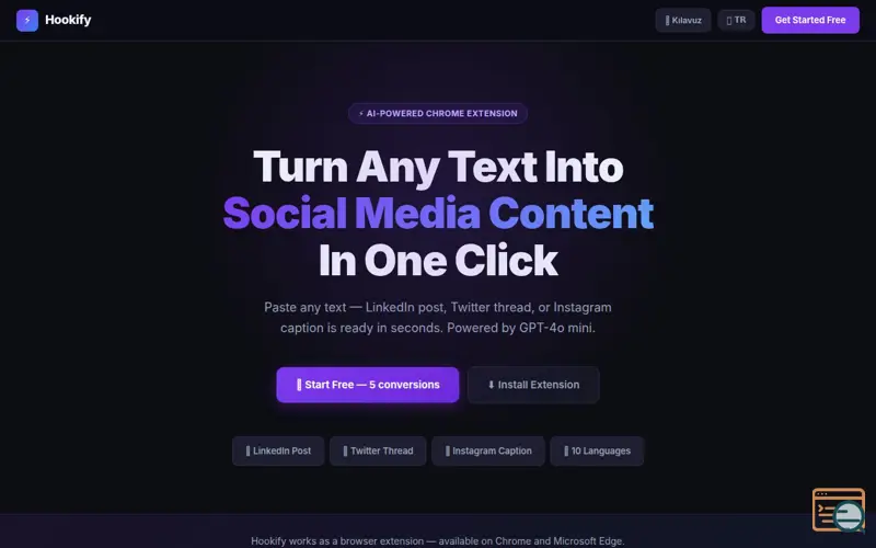 Screenshot of Hookify