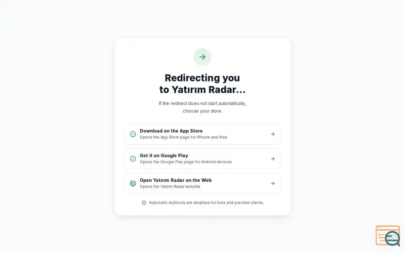 Screenshot of Investment Radar