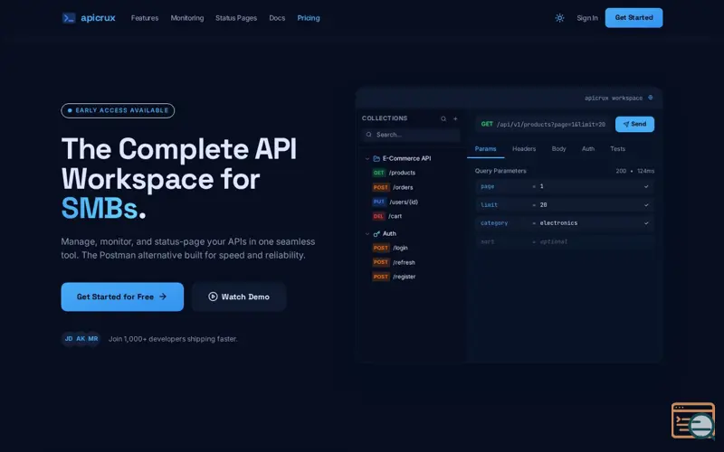 Screenshot of apicrux 