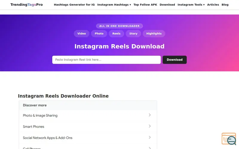 Screenshot of TrendingTagsPro