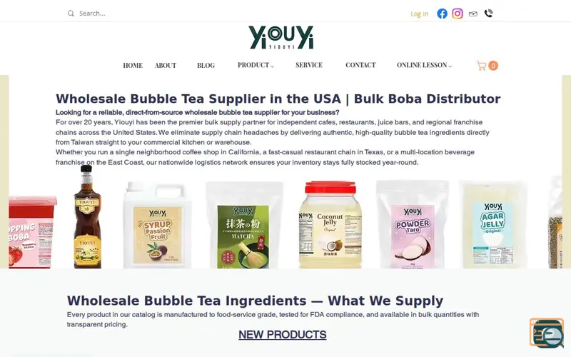 Screenshot of Yiouyi Tea