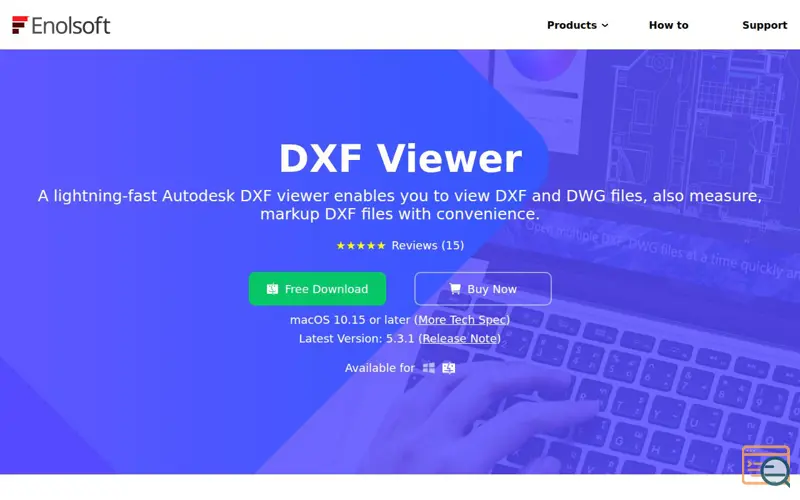 Screenshot of Enolsoft DXF Viewer
