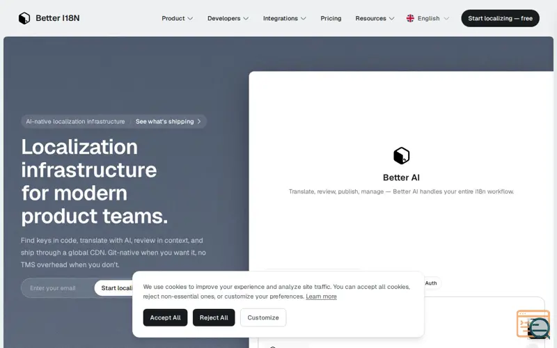 Screenshot of Better i18n