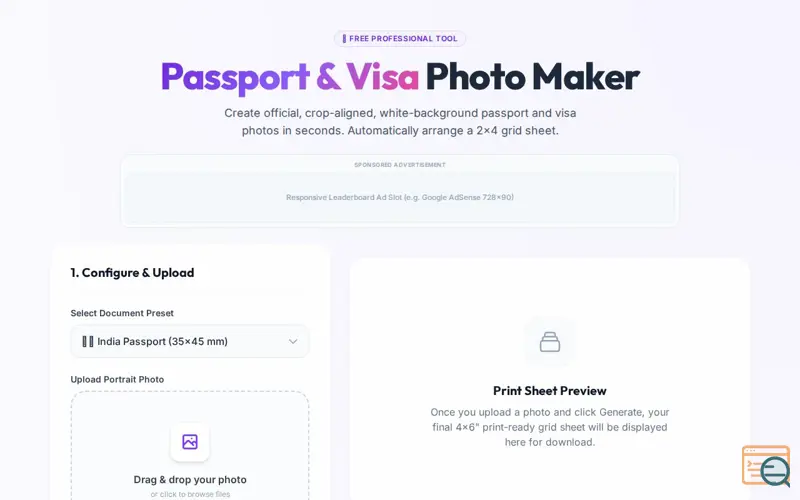 Screenshot of PassPicGo - Free Passport Photo Maker