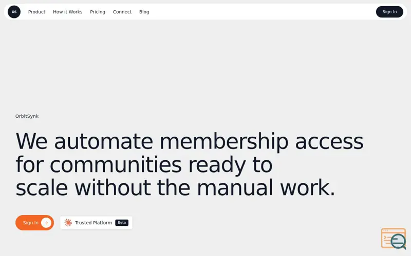 Screenshot of OrbitSynk