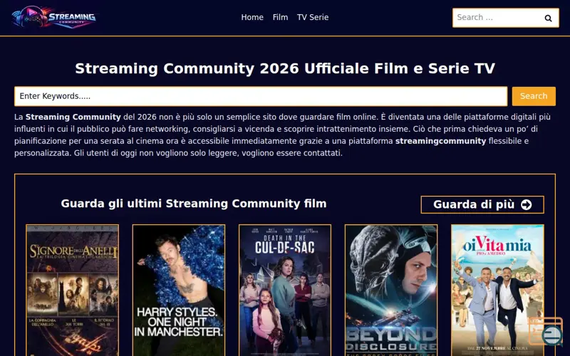 Screenshot of streamingcommunity.sbs