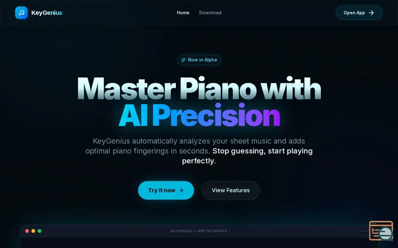 Screenshot of KeyGenius