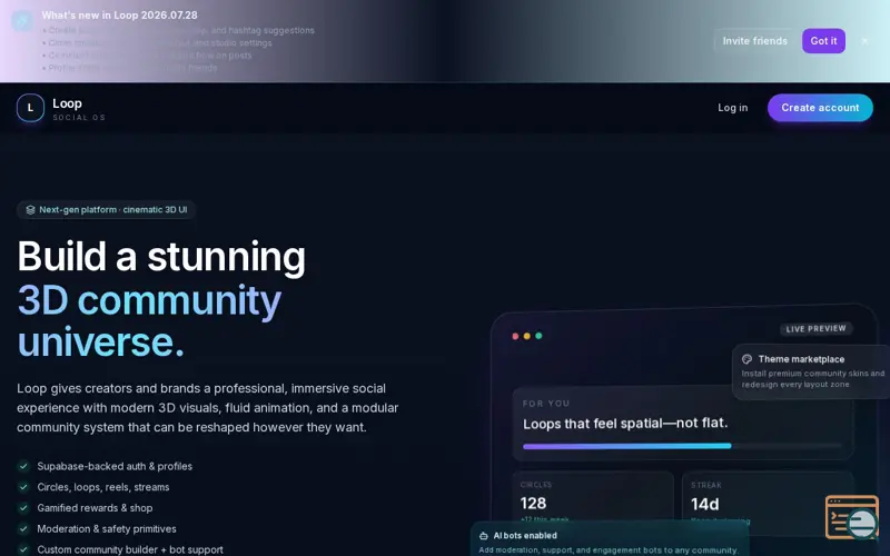 Screenshot of Loop