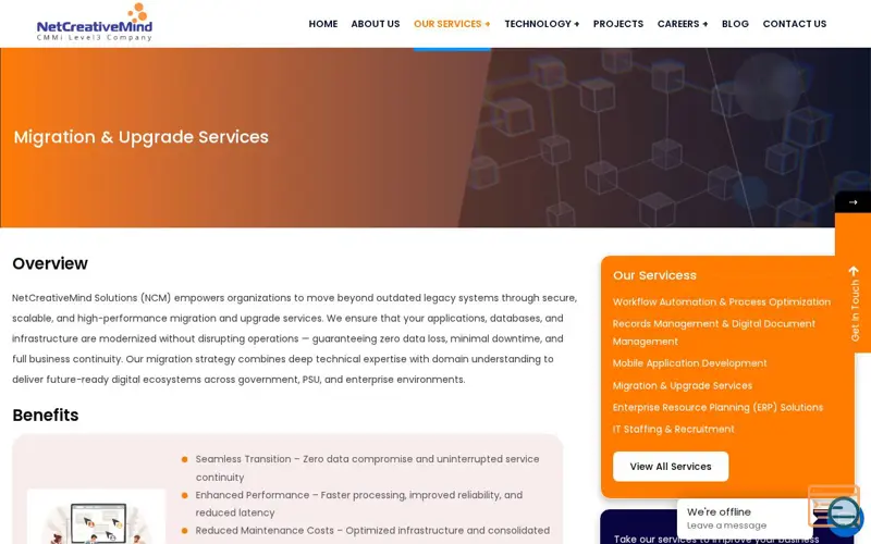 Screenshot of Netcreativemind, a launch using Redux Framework