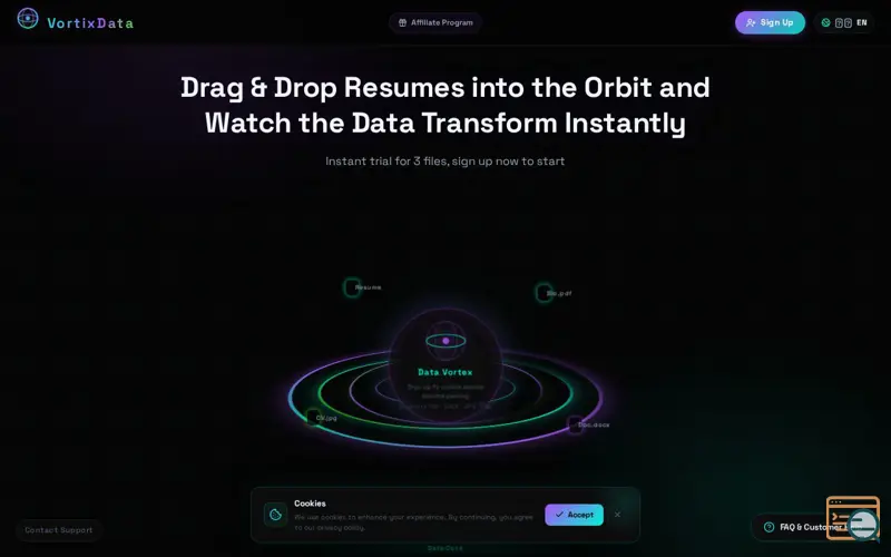 Screenshot of VortixData Ai