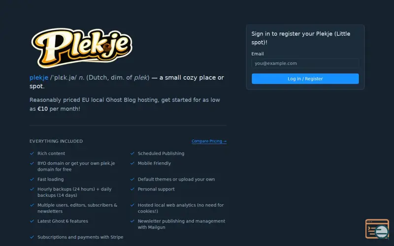 Screenshot of Plek.je
