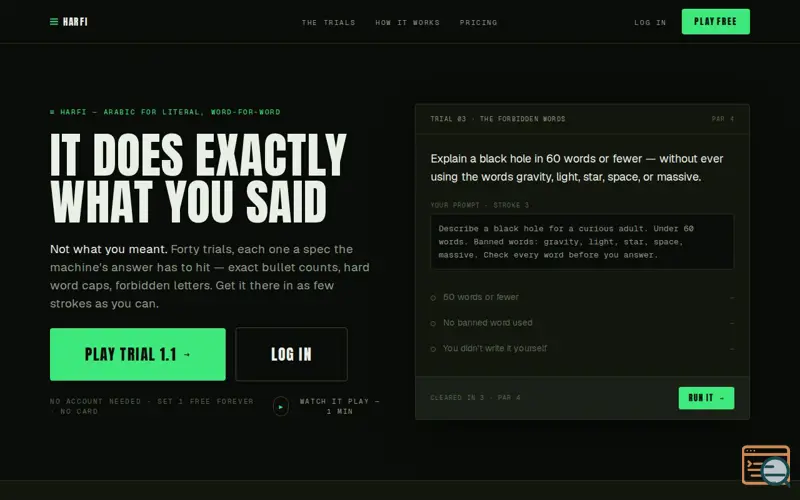 Screenshot of Harfi