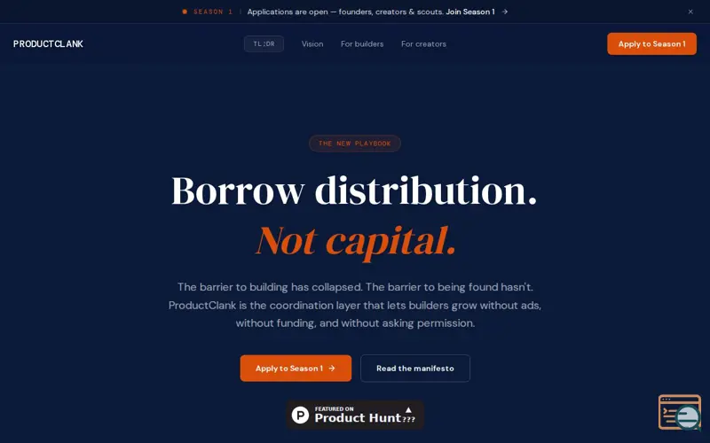 Screenshot of ProductClank