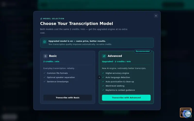 Screenshot of DeVoice: AI Transcription&Audio Enhancer, a launch using FixThePhoto