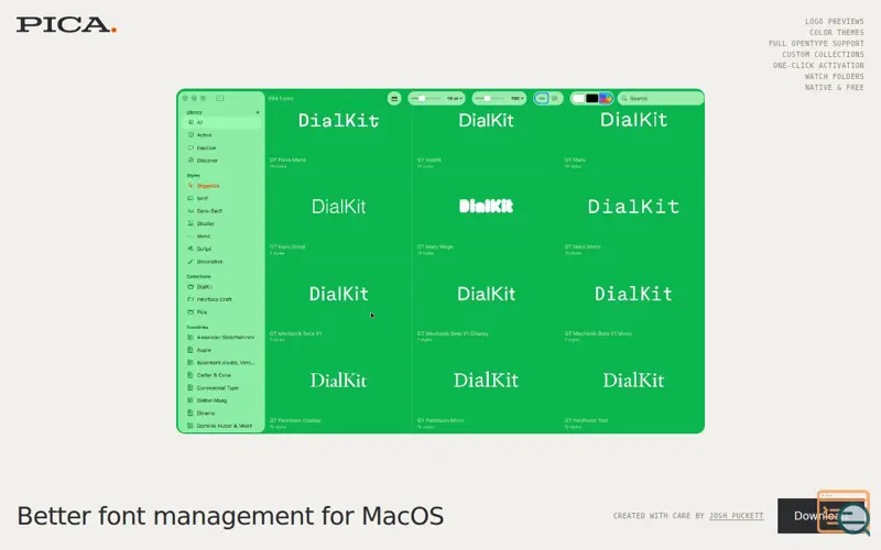 Screenshot of Pica