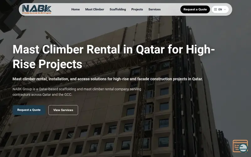 Screenshot of Mast climber