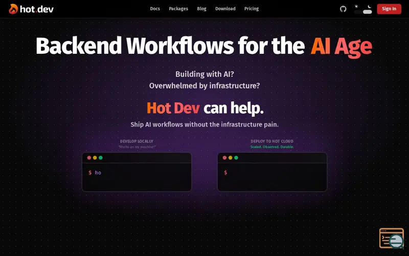 Screenshot of Hot Dev
