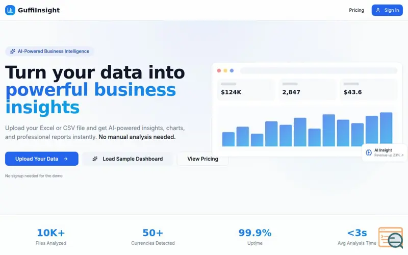 Screenshot of GuffiInsight