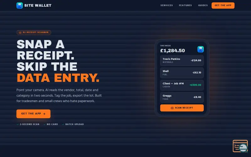Screenshot of Site Wallet
