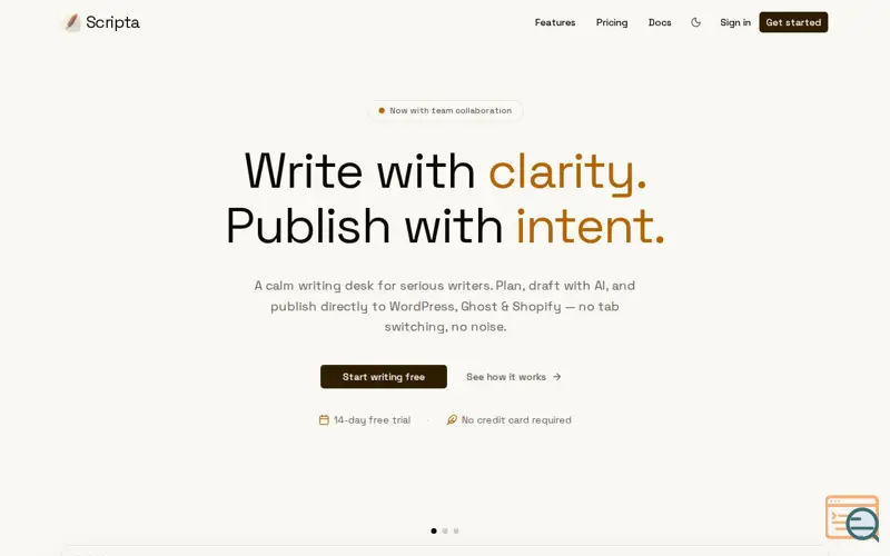 Screenshot of Scripta