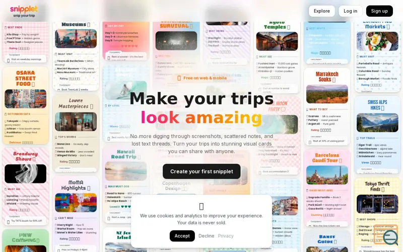 Screenshot of Snipplet